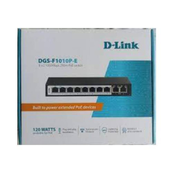 D-Link DGS-F1010P-E 8 Port Giga PoE Switch + 2 Uplink Port 