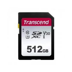 Transcend SDXC/SDHC 300S 512GB Class 10 UHS-I U3, V30 Memory Card