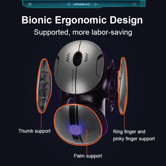 Inphic X2 Bluetooth and 2.4G Wireless Mouse