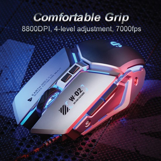 Inphic W2 Ⅱ Silent Wired Gaming Mouse