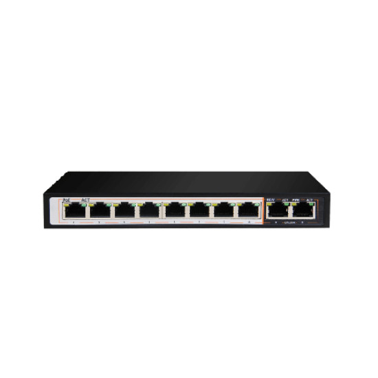 D-Link DGS-1010P-E 8 Port Gigabit PoE Switch + 2 Uplink Port 