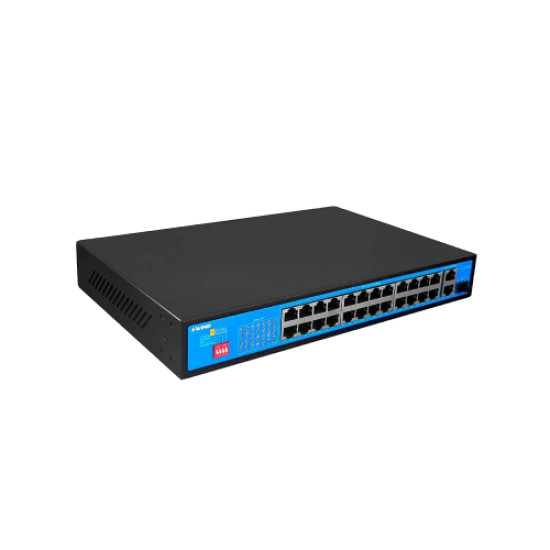 EWIND EW-S1927CF-AP 24 Ports Gigabit 2 Uplink + 1 SFP  PoE Fiber Switch