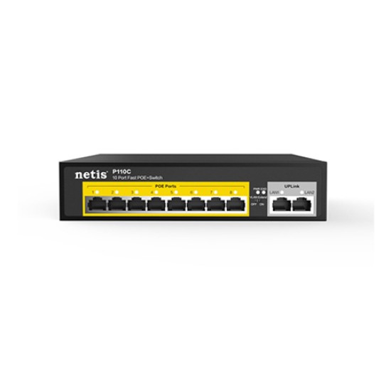 NETIS P110C 8POE+2RJ45 10 Ports STANDARD POE SWITCH